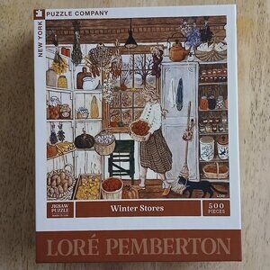 New York Puzzle Company Winter Stores Jigsaw Puzzle, 500 Pieces